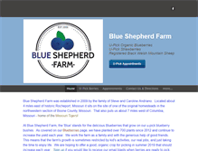 Tablet Screenshot of blueshepherdfarm.com